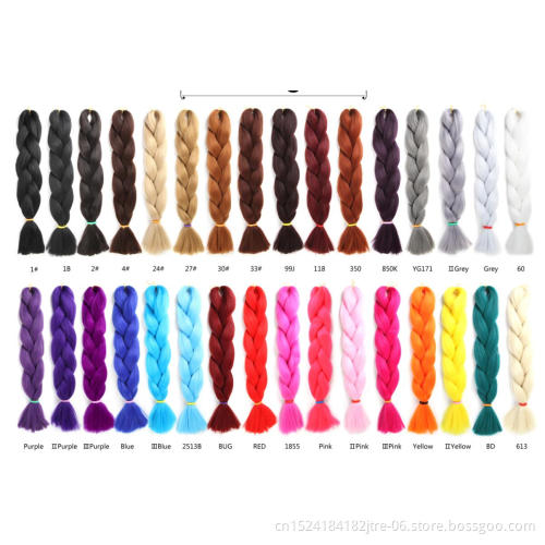 120 Colors In Stock Expression Braid Hair Synthetic Yaki Braiding Hair
